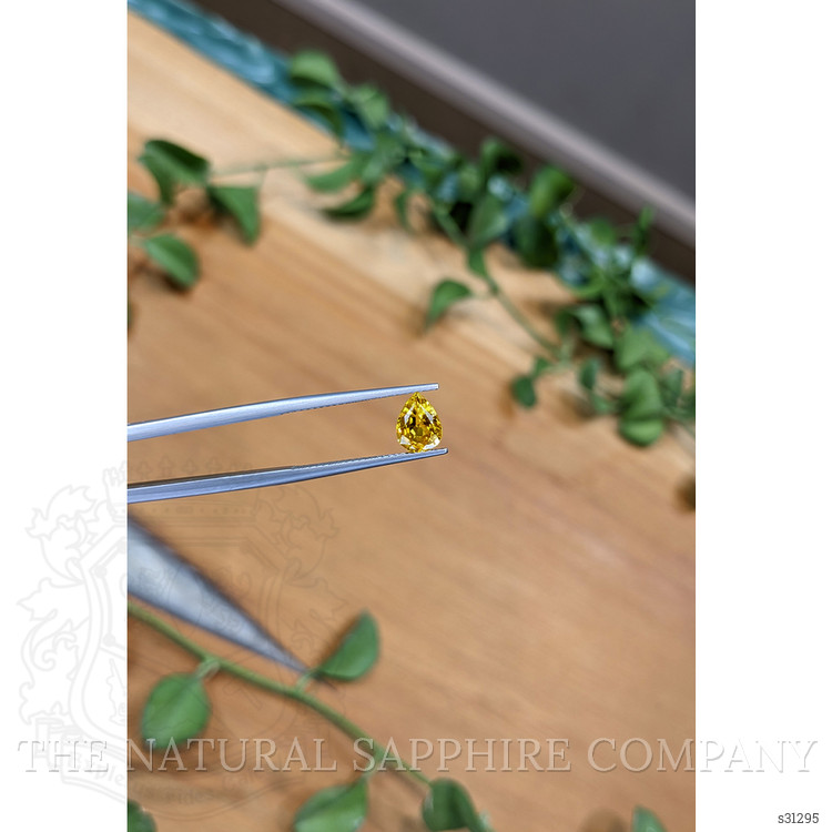 1.37 Ct. Orangish Yellow Sapphire from Ceylon (Sri Lanka)