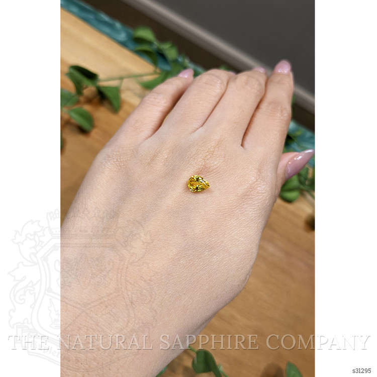 1.37 Ct. Orangish Yellow Sapphire from Ceylon (Sri Lanka)