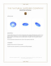 2.55 Ct. Blue Star Sapphire from Burma (Myanmar) Appraisal