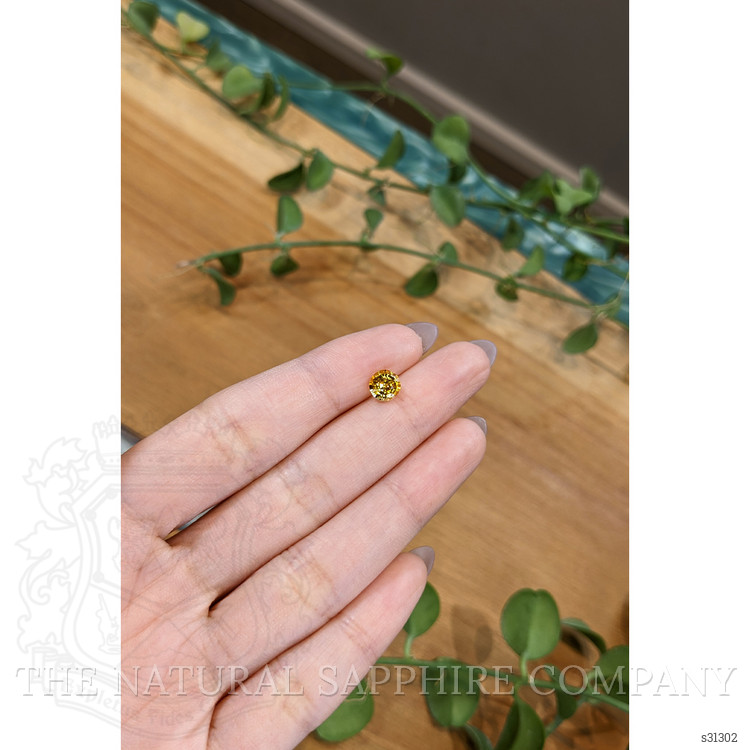 1.18 Ct. Orangish Yellow Sapphire from Ceylon (Sri Lanka)