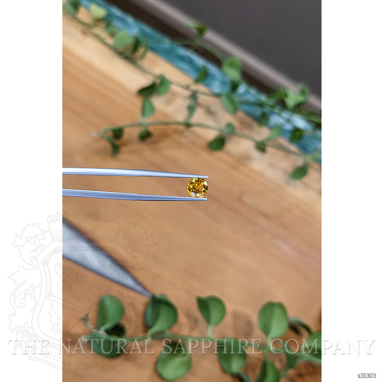1.11 Ct. Orangish Yellow Sapphire from Ceylon (Sri Lanka)