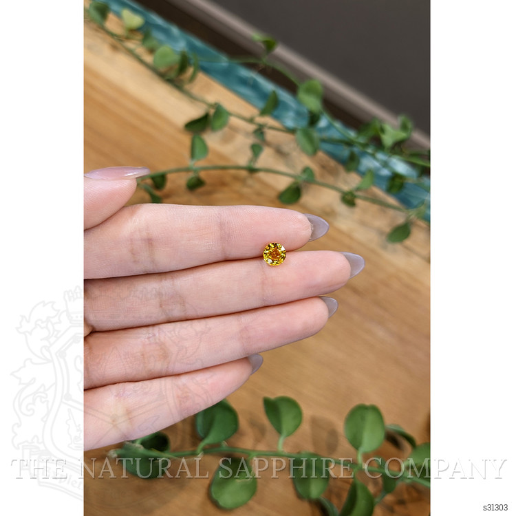 1.11 Ct. Orangish Yellow Sapphire from Ceylon (Sri Lanka)