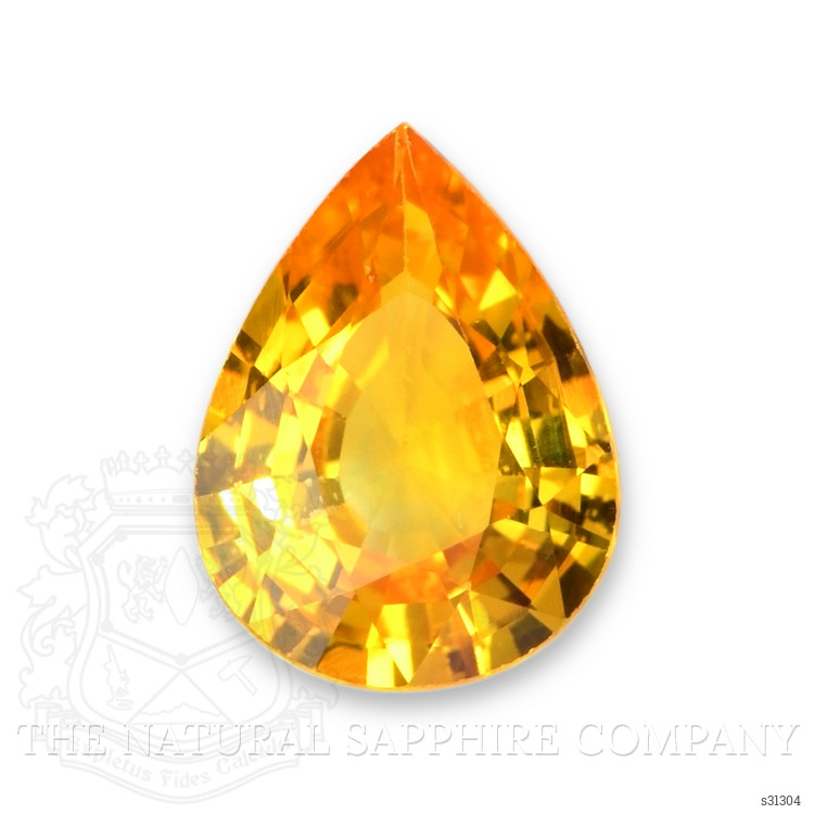 1.15 Ct. Orangish Yellow Sapphire from Ceylon (Sri Lanka)