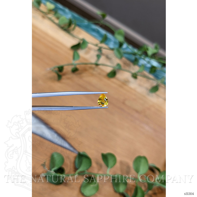 1.15 Ct. Orangish Yellow Sapphire from Ceylon (Sri Lanka)