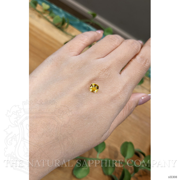 0.96 Ct. Yellowish Orange Sapphire from Ceylon (Sri Lanka)