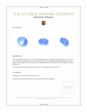 2.65 Ct. Blue Star Sapphire from Burma (Myanmar) Appraisal