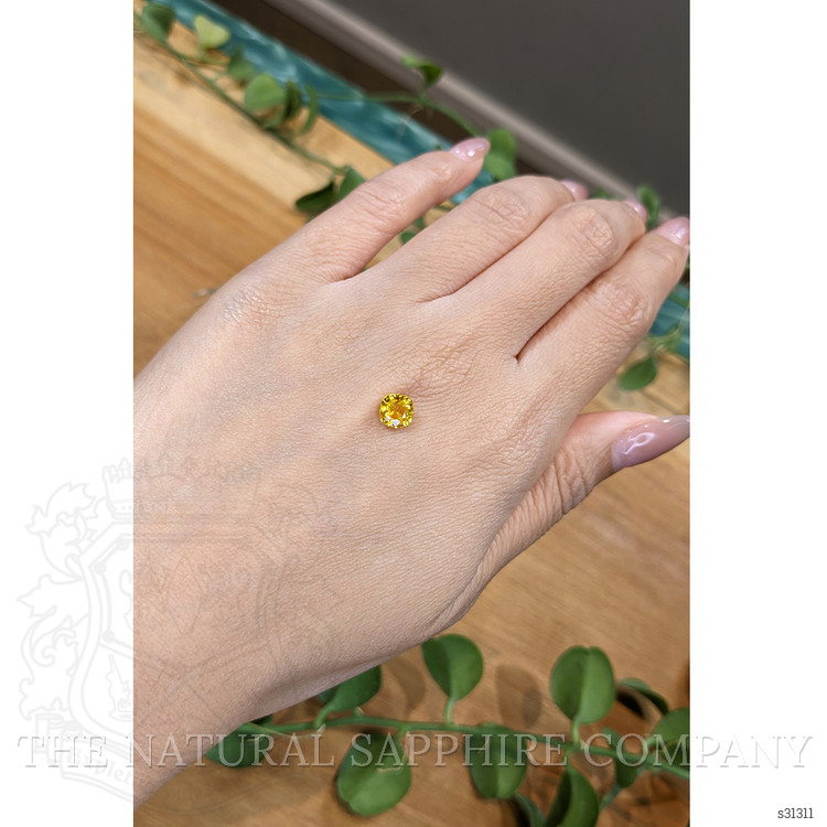 1.20 Ct. Orangish Yellow Sapphire from Ceylon (Sri Lanka)