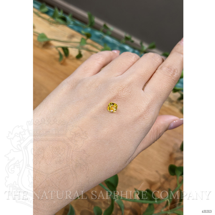 1.12 Ct. Orangish Yellow Sapphire from Ceylon (Sri Lanka)