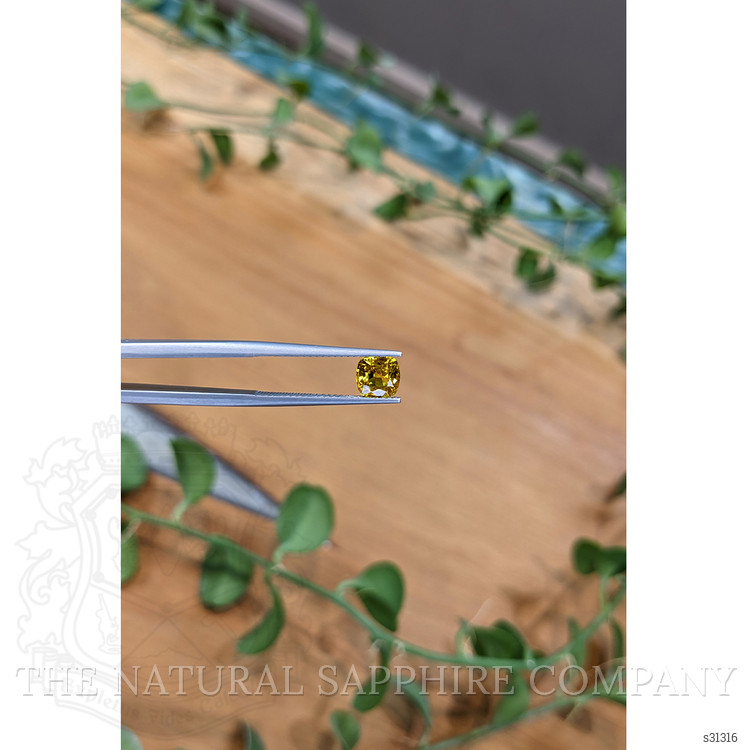 1.29 Ct. Orangish Yellow Sapphire from Ceylon (Sri Lanka)
