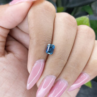1.03 Ct. Greenish Blue Sapphire from Madagascar Life Style