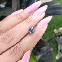 1.19 Ct. Greenish Blue Sapphire from Madagascar Life Style