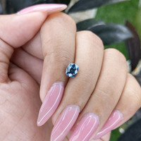 1.19 Ct. Greenish Blue Sapphire from Madagascar Life Style