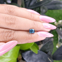 1.19 Ct. Greenish Blue Sapphire from Madagascar Life Style