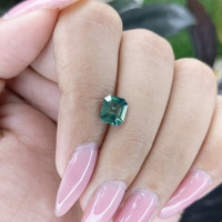 1.52 Ct. Bluish Green Sapphire from Madagascar Life Style