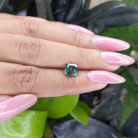 1.52 Ct. Bluish Green Sapphire from Madagascar Life Style