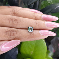 1.53 Ct. Bluish Green Sapphire from Madagascar Life Style