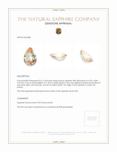 0.67 Ct. Peach Sapphire from Ceylon (Sri Lanka) Appraisal