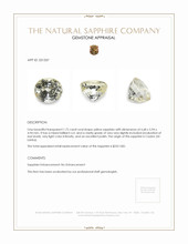 1.72 Ct. Yellow Sapphire from Ceylon (Sri Lanka) Appraisal