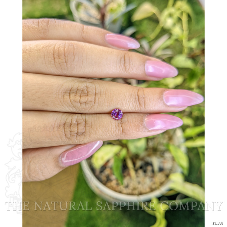 0.67 Ct. Pinkish Purple Sapphire from Ceylon (Sri Lanka)