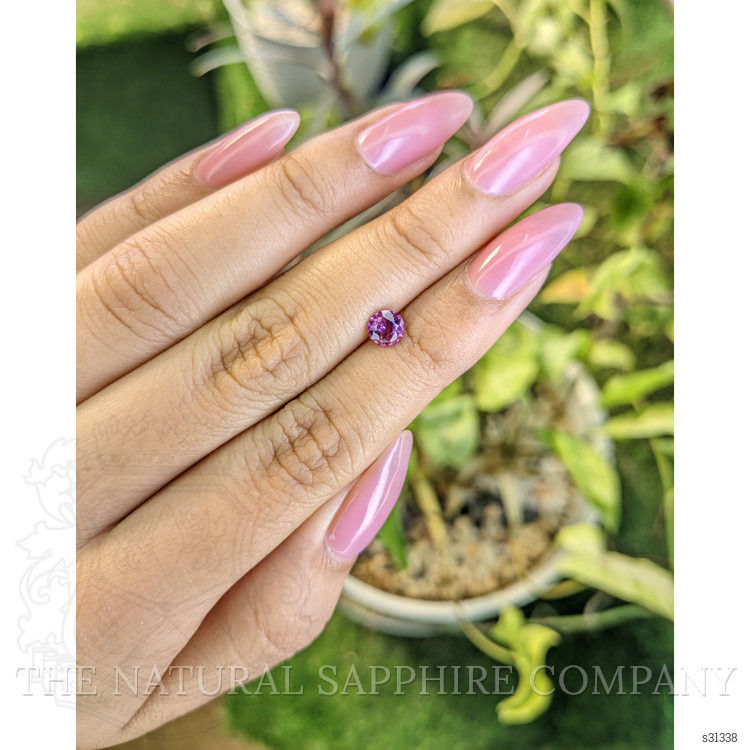 0.67 Ct. Pinkish Purple Sapphire from Ceylon (Sri Lanka)