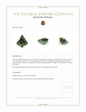 0.66 Ct. Green Sapphire from Ceylon (Sri Lanka) Appraisal