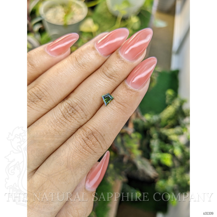 0.66 Ct. Green Sapphire from Ceylon (Sri Lanka)