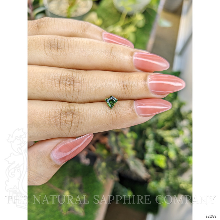 0.66 Ct. Green Sapphire from Ceylon (Sri Lanka)