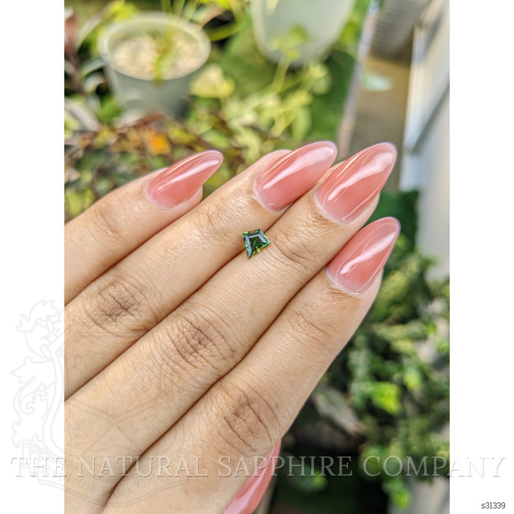 0.66 Ct. Green Sapphire from Ceylon (Sri Lanka)