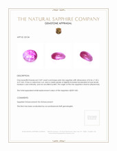 2.87 Ct. Pink Star Sapphire from Burma (Myanmar) Appraisal