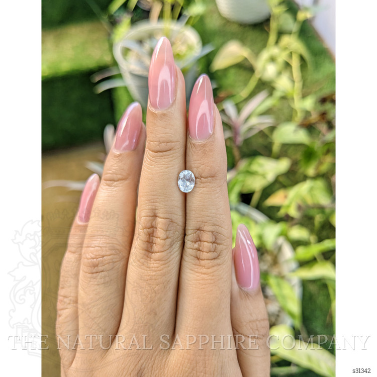 0.99 Ct. White Sapphire from Ceylon (Sri Lanka)