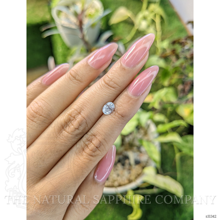 0.99 Ct. White Sapphire from Ceylon (Sri Lanka)