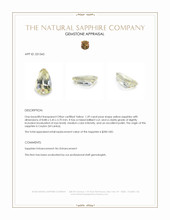 1.39 Ct. Yellow Sapphire from Ceylon (Sri Lanka) Appraisal