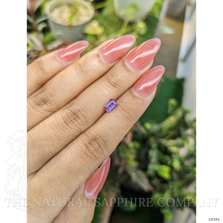 0.63 Ct. Pinkish Purple Sapphire from Ceylon (Sri Lanka)