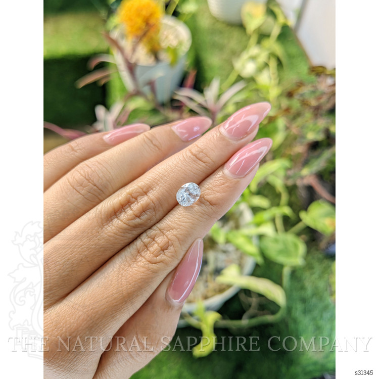 2.55 Ct. White Sapphire from Ceylon (Sri Lanka)