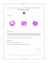 2.90 Ct. Pink Star Sapphire from Burma (Myanmar) Appraisal