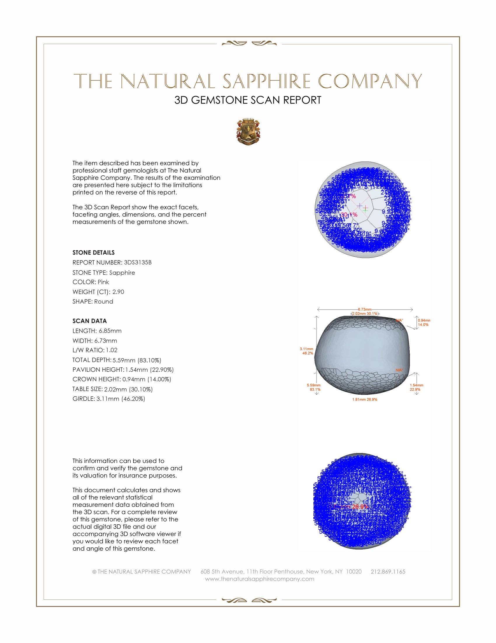 2.90 Ct. Pink Star Sapphire from Burma (Myanmar)