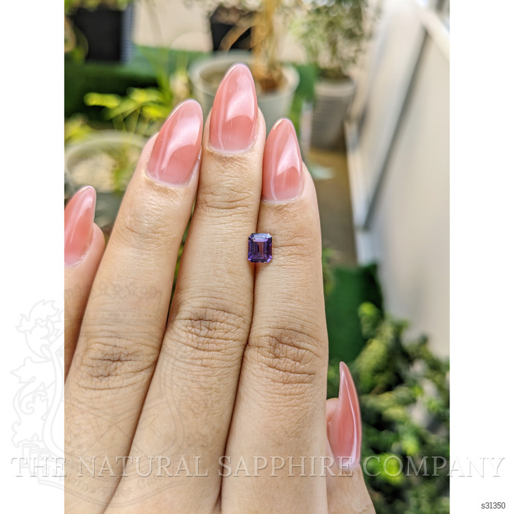 0.91 Ct. Purple Sapphire from Ceylon (Sri Lanka)