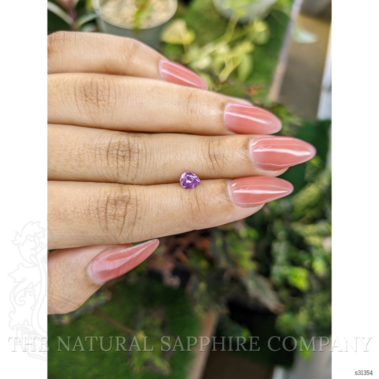 0.64 Ct. Purplish Pink Sapphire from Ceylon (Sri Lanka)