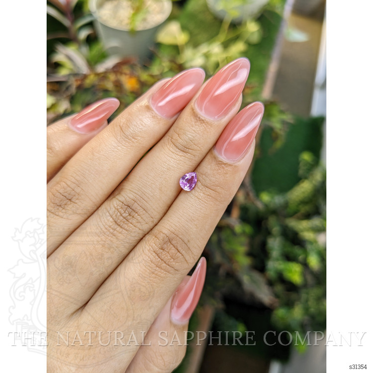 0.64 Ct. Purplish Pink Sapphire from Ceylon (Sri Lanka)