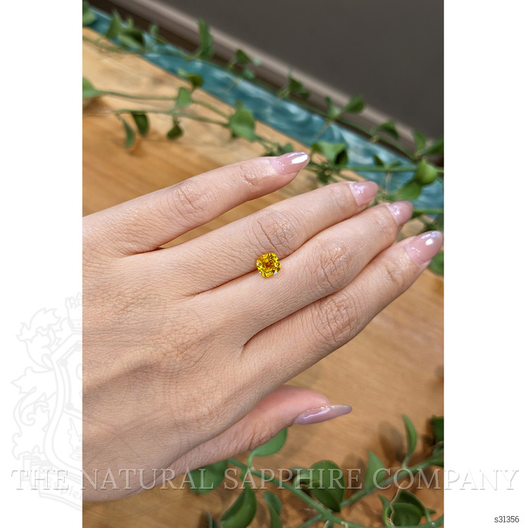 1.18 Ct. Orangish Yellow Sapphire from Ceylon (Sri Lanka)