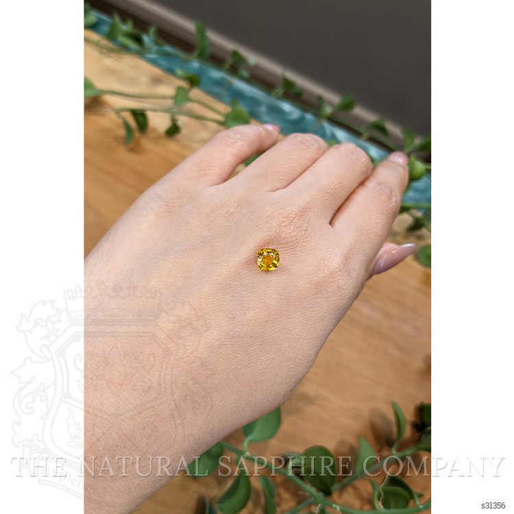 1.18 Ct. Orangish Yellow Sapphire from Ceylon (Sri Lanka)