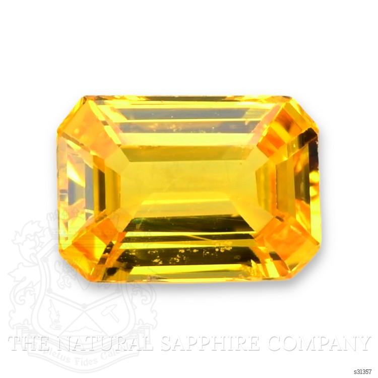 1.07 Ct. Orangish Yellow Sapphire from Ceylon (Sri Lanka)