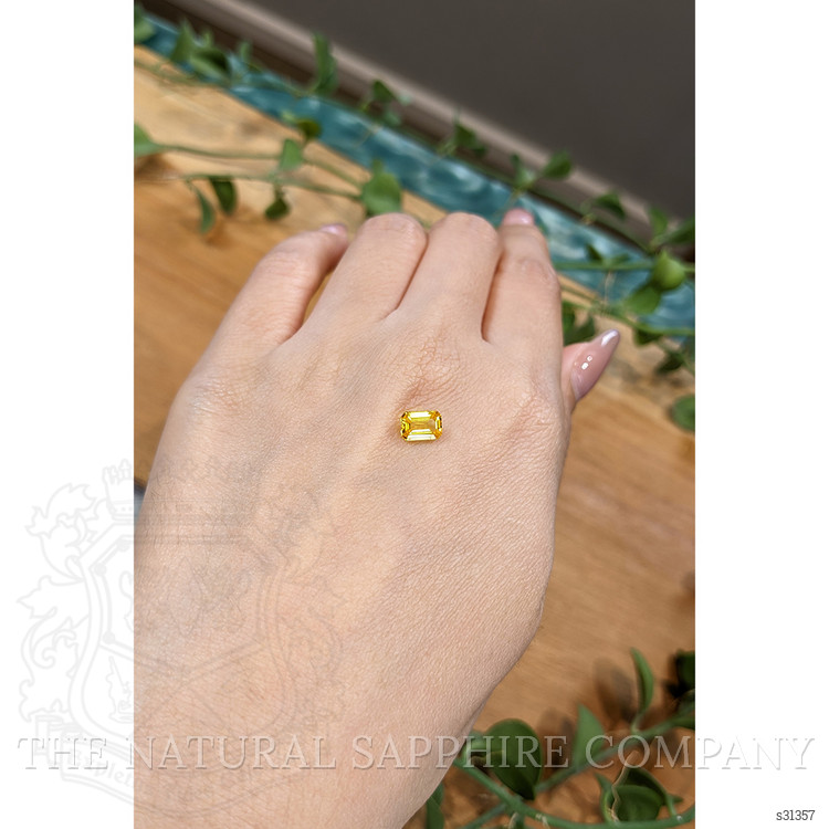 1.07 Ct. Orangish Yellow Sapphire from Ceylon (Sri Lanka)
