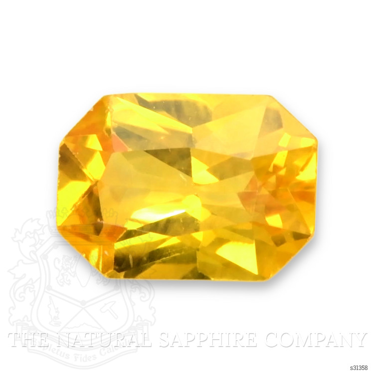 0.95 Ct. Orangish Yellow Sapphire from Ceylon (Sri Lanka)