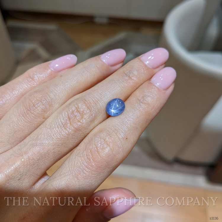 2.91 Ct. Blue Star Sapphire from Burma (Myanmar)