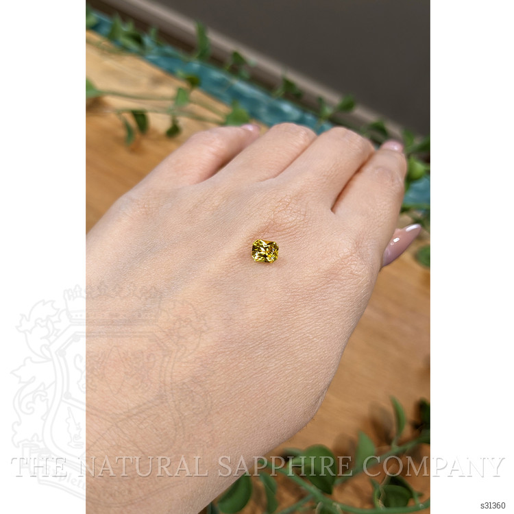 1.01 Ct. Orangish Yellow Sapphire from Ceylon (Sri Lanka)