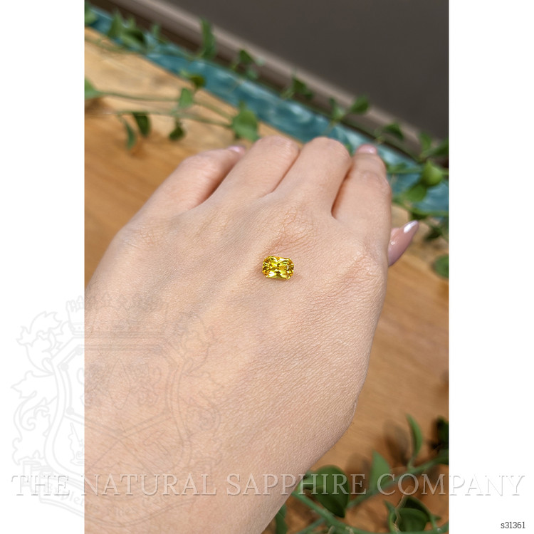 1.15 Ct. Orangish Yellow Sapphire from Ceylon (Sri Lanka)