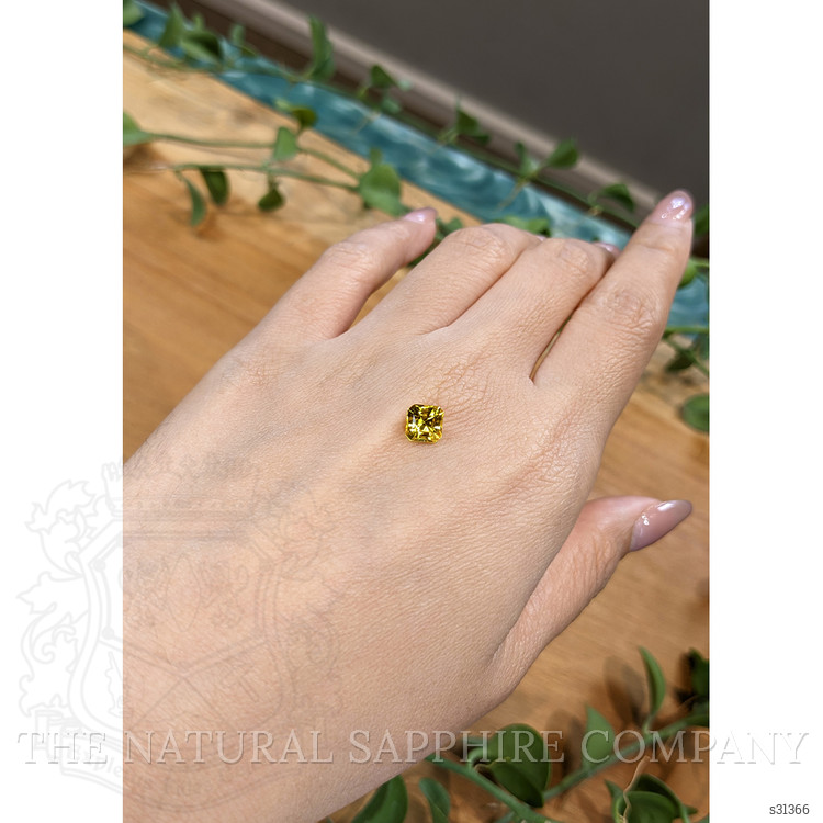 1.24 Ct. Orangish Yellow Sapphire from Ceylon (Sri Lanka)