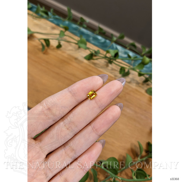 1.18 Ct. Orangish Yellow Sapphire from Ceylon (Sri Lanka)