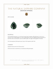 1.53 Ct. Green Sapphire from Tanzania Appraisal